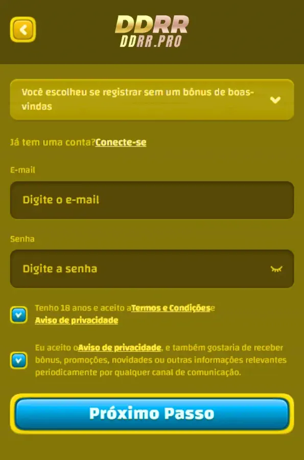 registro e login
